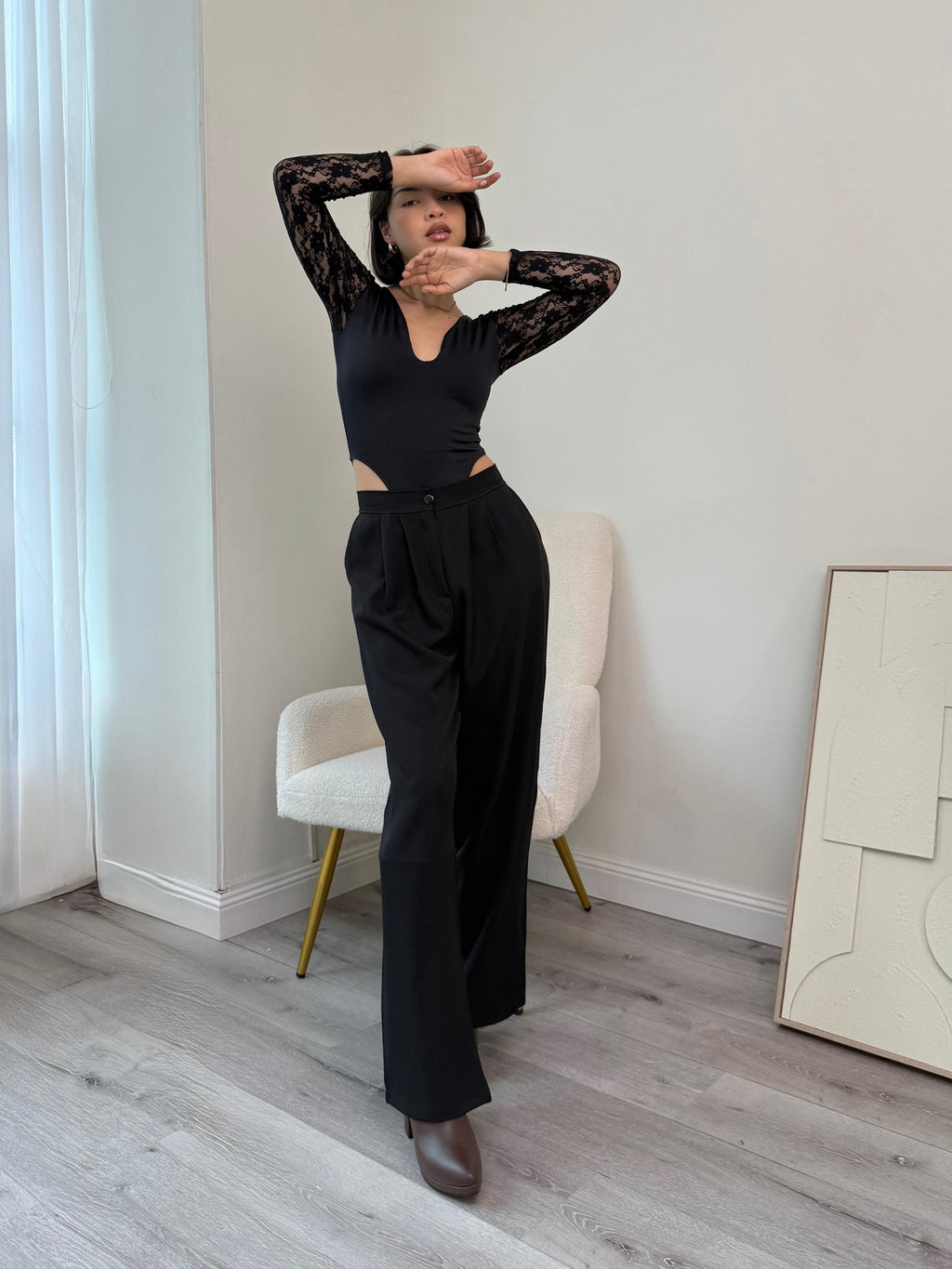 Body Encaje Tiro Alto